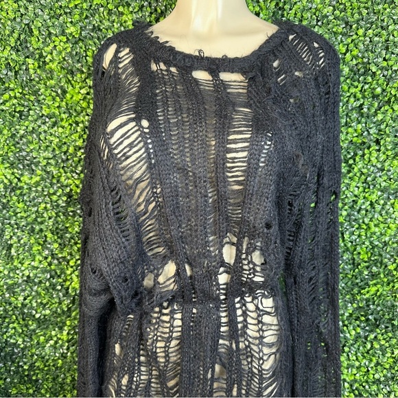 Zara knitted pull over black long sleeve nwt - Picture 3 of 10